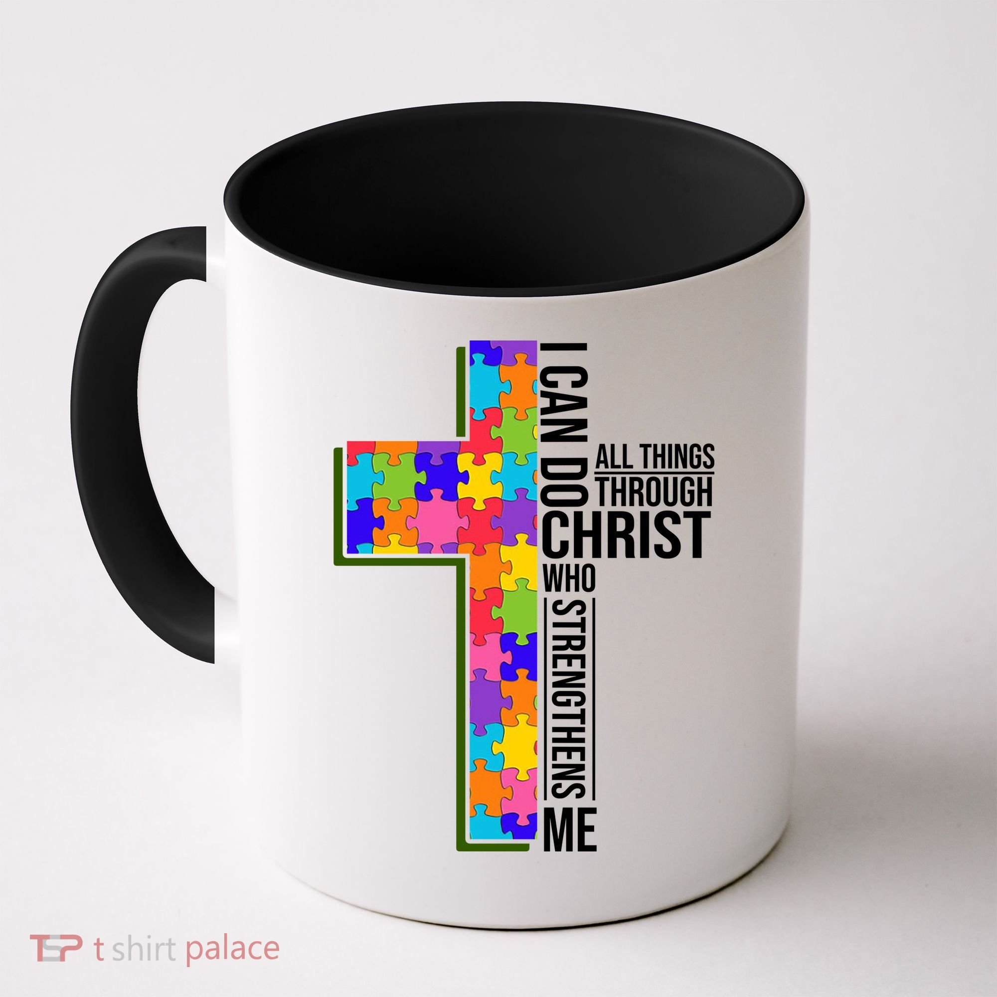 Can Do All Things Through Christ Autism Awareness Coffee Mug
