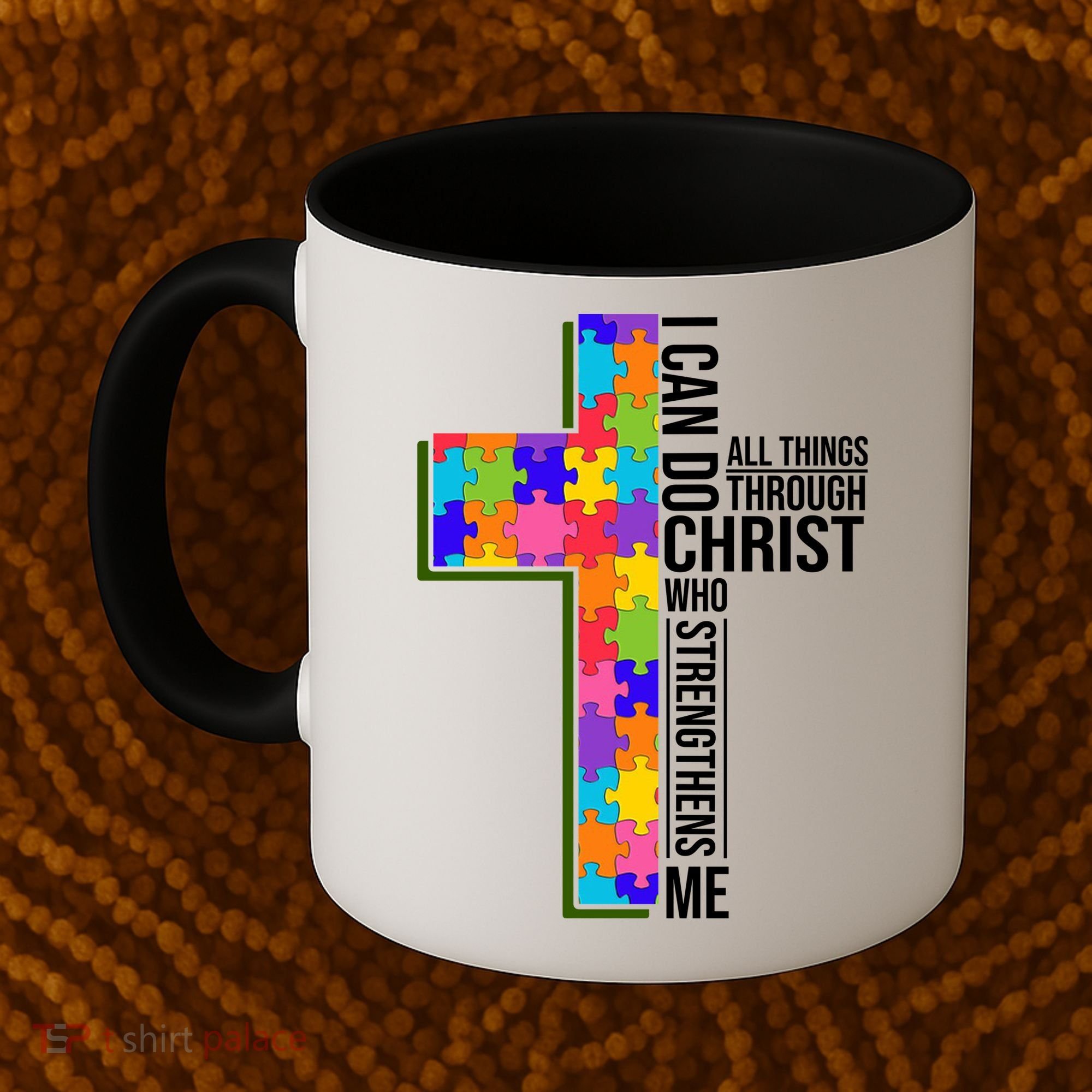 Can Do All Things Through Christ Autism Awareness Coffee Mug