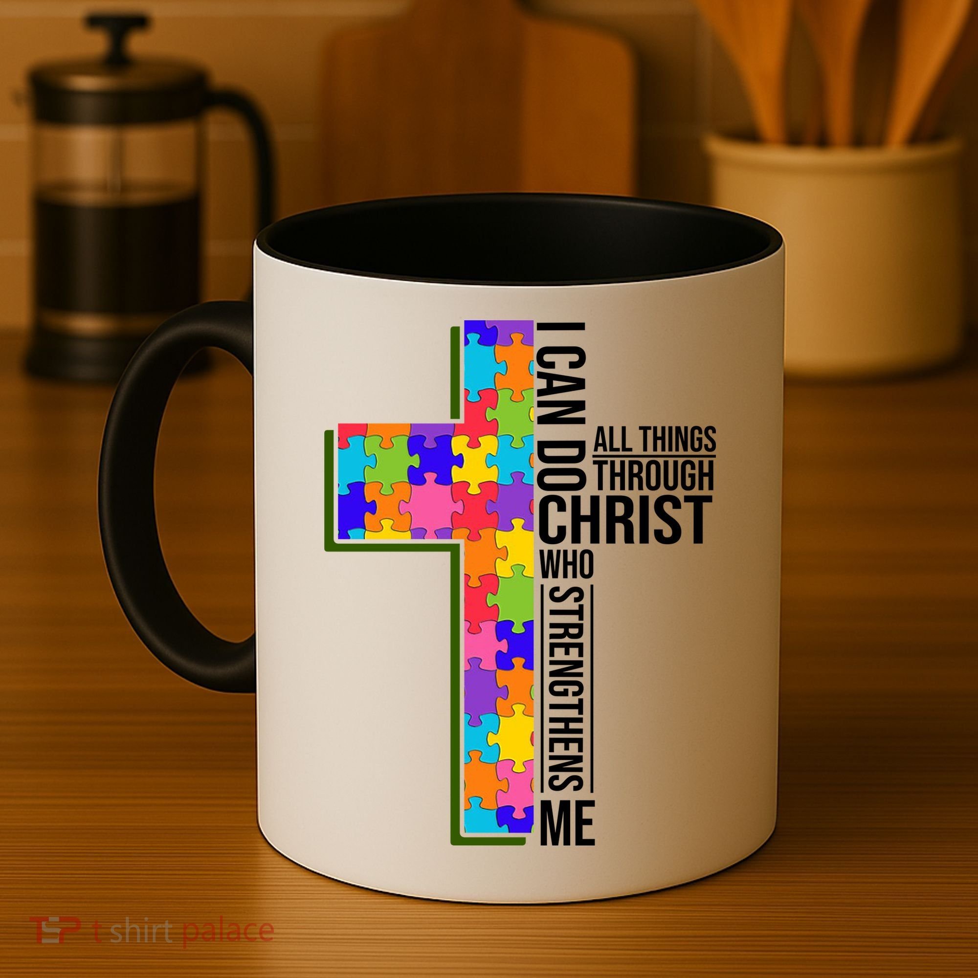 Can Do All Things Through Christ Autism Awareness Coffee Mug