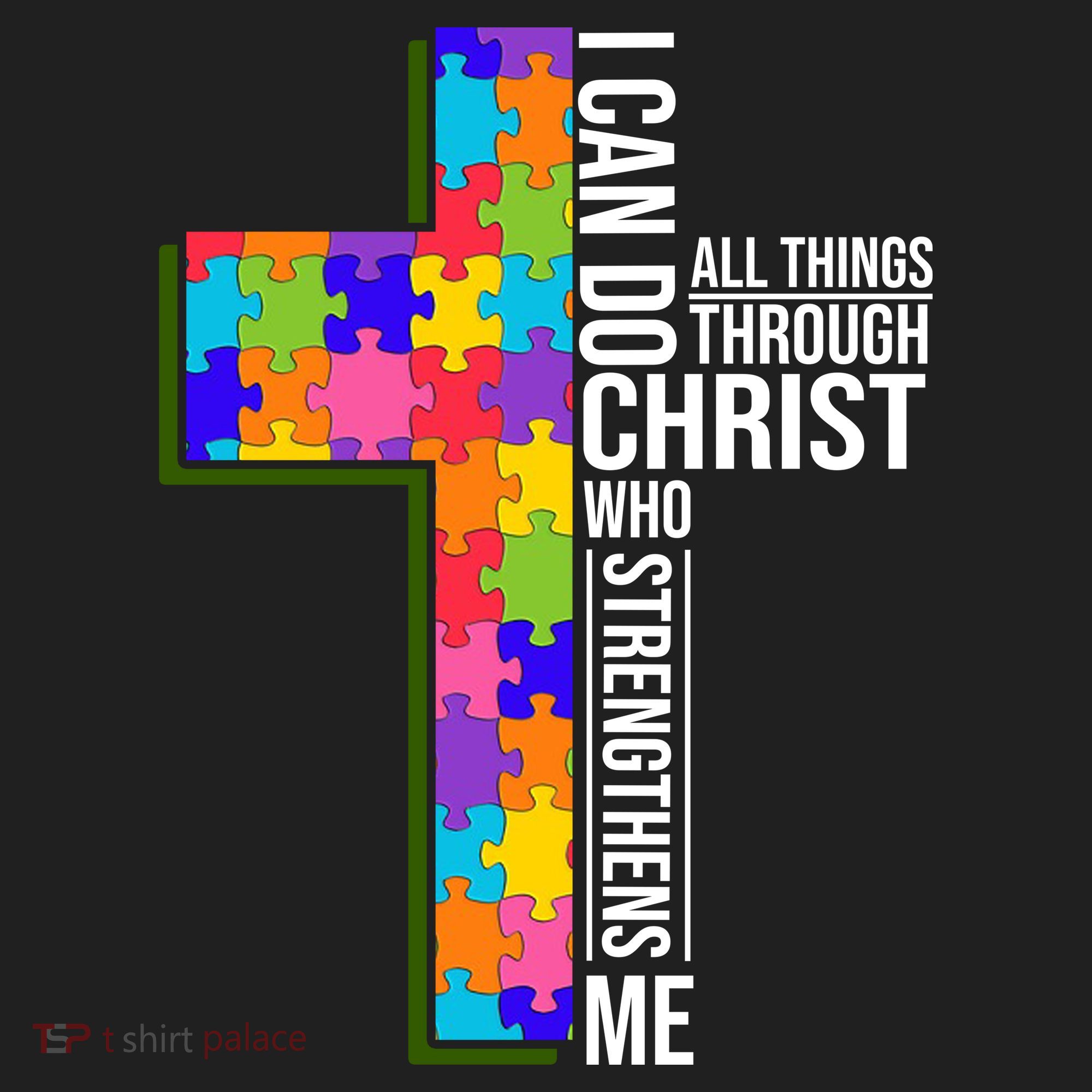 Can Do All Things Through Christ Autism Awareness Tumbler