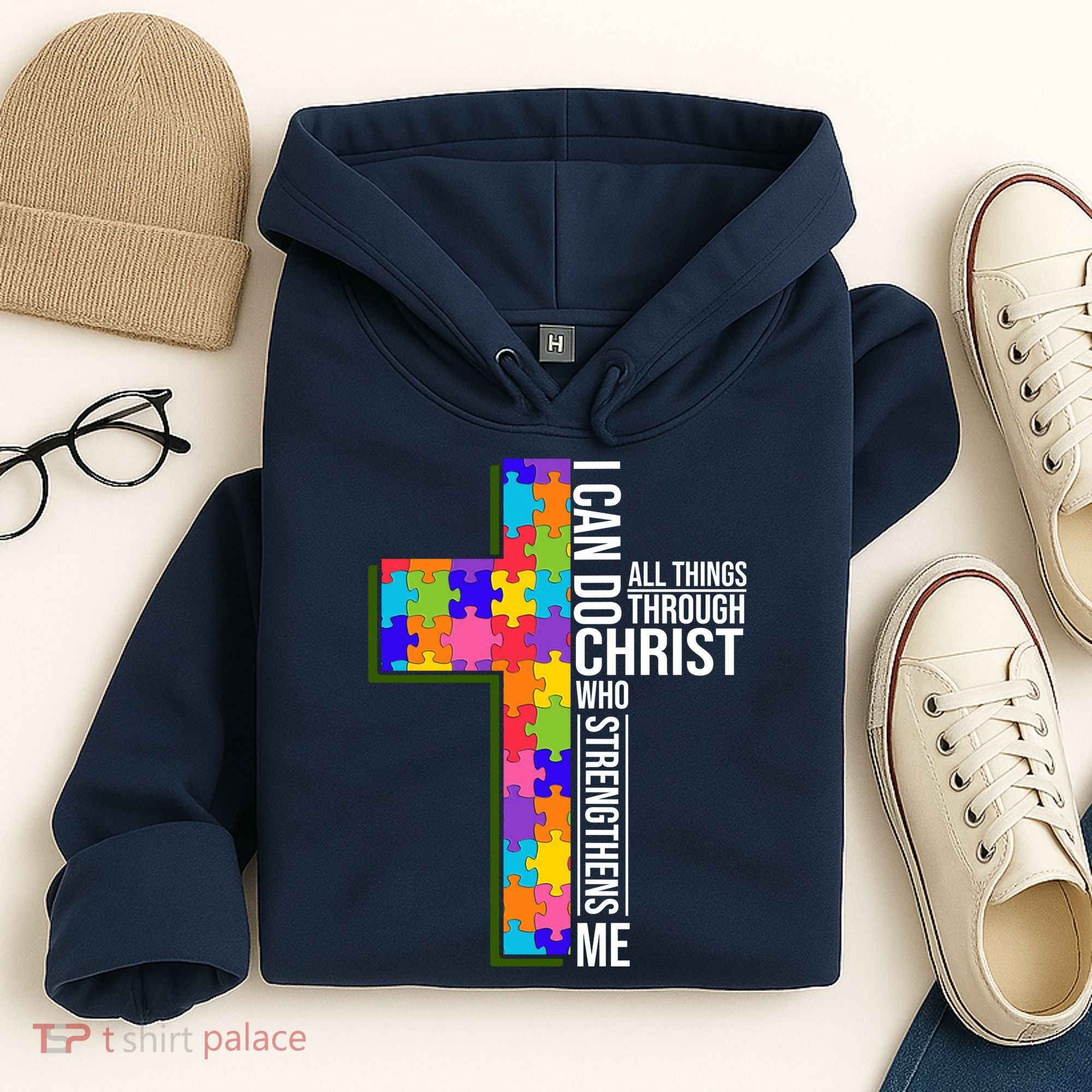 Can Do All Things Through Christ Autism Awareness Hoodie