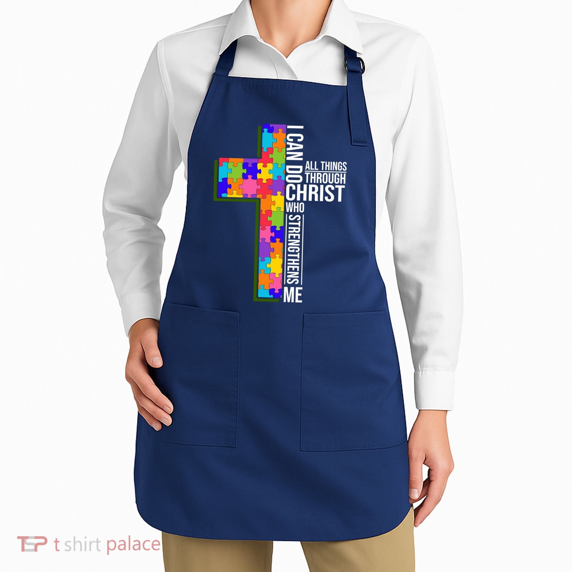Can Do All Things Through Christ Autism Awareness Apron