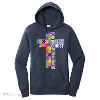 Can Do All Things Through Christ Autism Awareness Women's Hoodie thumb 0