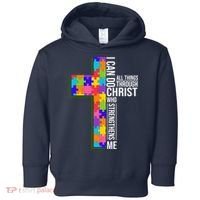 Can Do All Things Through Christ Autism Awareness Toddler Hoodie thumb 0