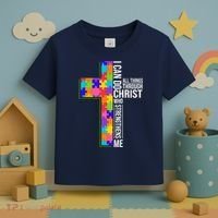 Can Do All Things Through Christ Autism Awareness Toddler T-Shirt thumb 3