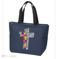 Can Do All Things Through Christ Autism Awareness Tote Bag thumb 3
