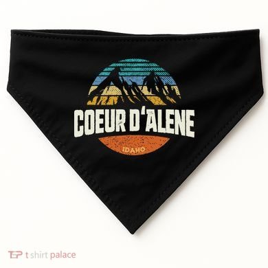 Coeur D Alene Gift Idaho Cool USA-Made Doggie Bandana