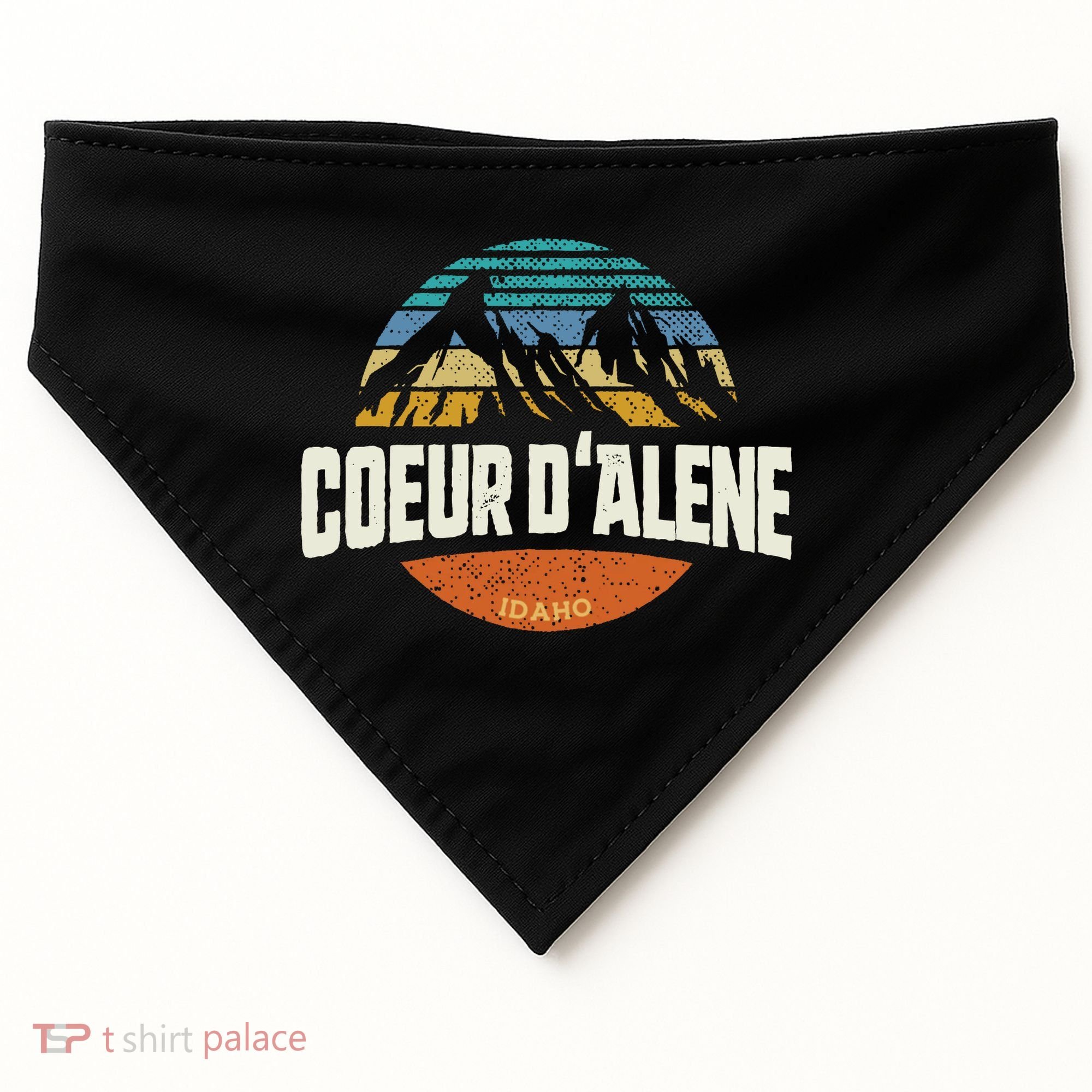 Coeur D Alene Gift Idaho Cool USA-Made Doggie Bandana