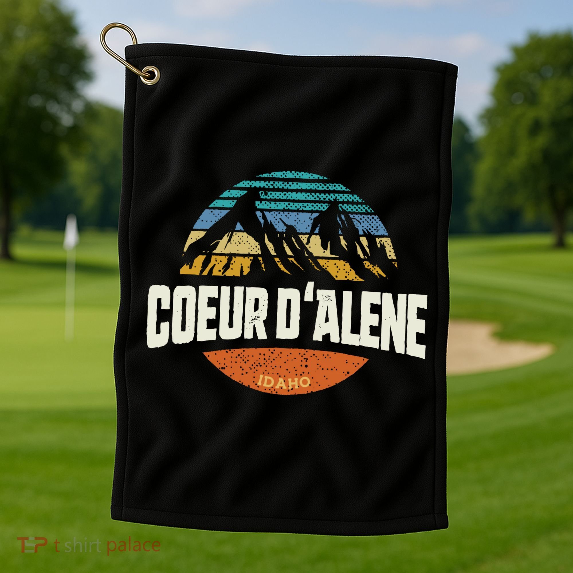 Coeur D Alene Gift Idaho Cool Golf Towel