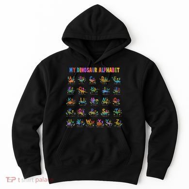 Cool Dinosaur Alphabet Back To School Hoodie