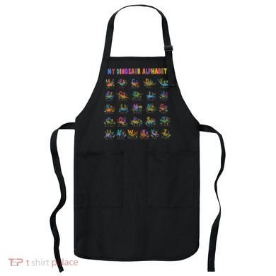 Cool Dinosaur Alphabet Back To School Apron