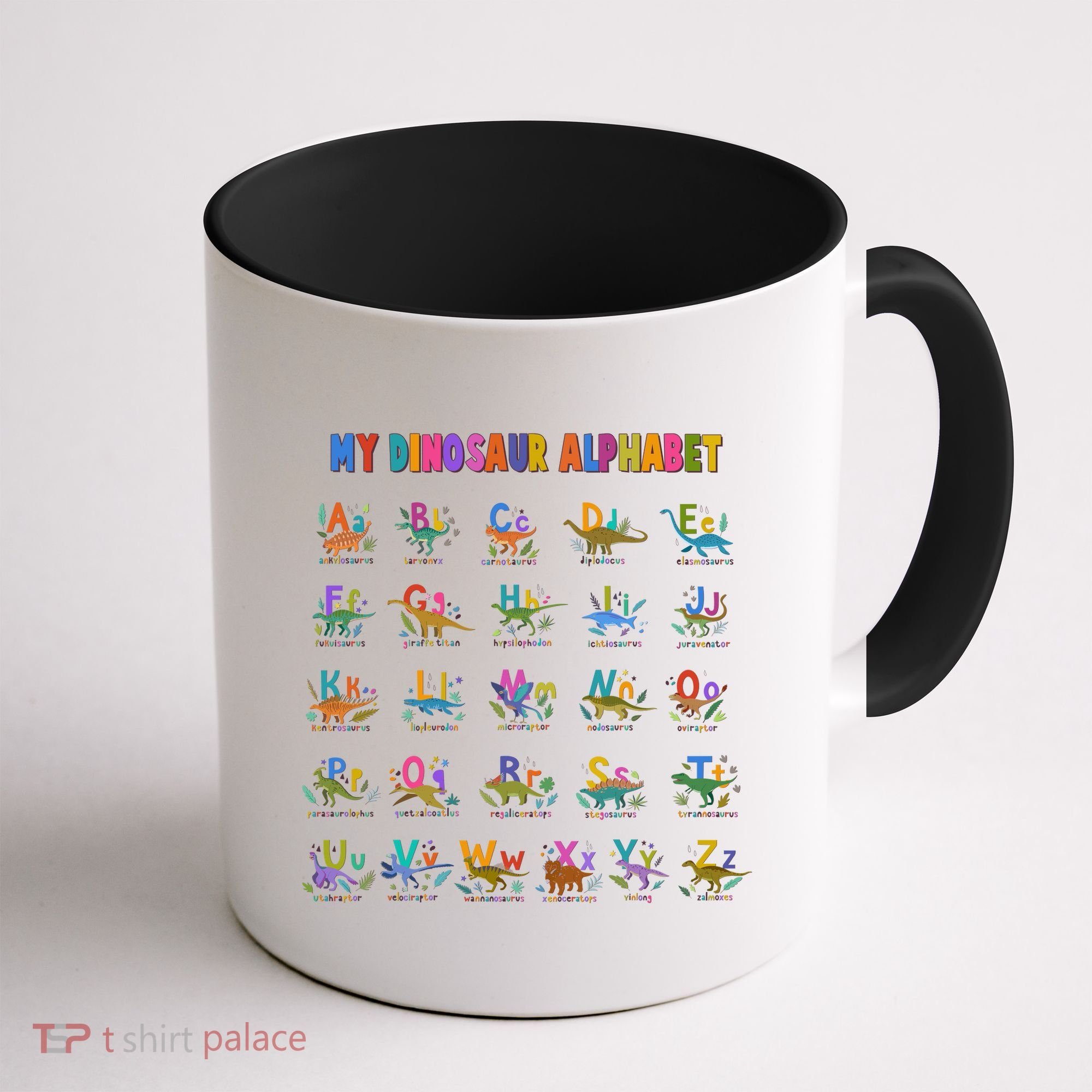 Cool Dinosaur Alphabet Back To School Coffee Mug