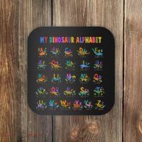 Cool Dinosaur Alphabet Back To School Coaster thumb 0