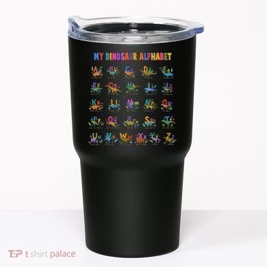 Cool Dinosaur Alphabet Back To School Tumbler