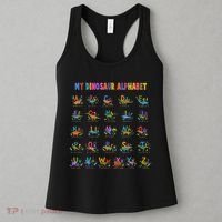 Cool Dinosaur Alphabet Back To School Women's Tank Top thumb 3