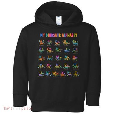 Cool Dinosaur Alphabet Back To School Toddler Hoodie