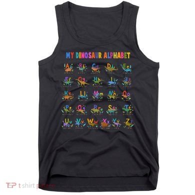 Cool Dinosaur Alphabet Back To School Tank Top