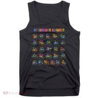 Cool Dinosaur Alphabet Back To School Tank Top thumb 0