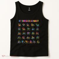 Cool Dinosaur Alphabet Back To School Tank Top thumb 2