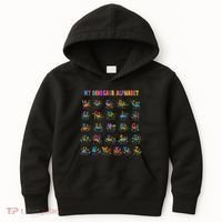 Cool Dinosaur Alphabet Back To School Kids Hoodie thumb 0