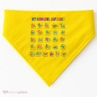 Cool Dinosaur Alphabet Back To School USA-Made Doggie Bandana thumb 0
