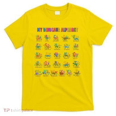 Cool Dinosaur Alphabet Back To School T-Shirt