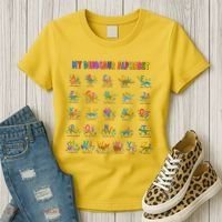 Cool Dinosaur Alphabet Back To School Women's T-Shirt thumb 3
