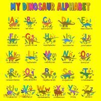 Cool Dinosaur Alphabet Back To School Kids Long Sleeve Shirt thumb 2
