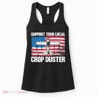 Crop Duster American Flag Support Your Local Crop Duster Women's Tank Top thumb 0