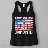 Crop Duster American Flag Support Your Local Crop Duster Women's Tank Top thumb 3