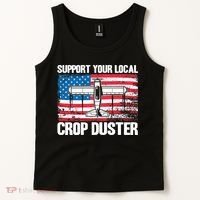 Crop Duster American Flag Support Your Local Crop Duster Tank Top thumb 2