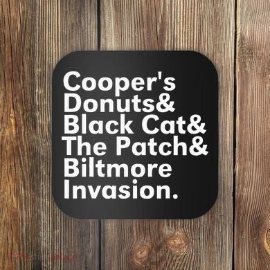 CooperS Donuts & Black Cat & The Patch Coaster