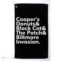 CooperS Donuts & Black Cat & The Patch Golf Towel thumb 0