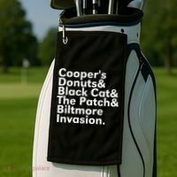CooperS Donuts & Black Cat & The Patch Golf Towel thumb 2