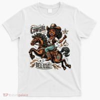 Cowgirl Deluxe, Black Cowgirl, Women, And Ns T-Shirt thumb 0