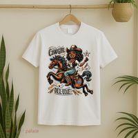 Cowgirl Deluxe, Black Cowgirl, Women, And Ns T-Shirt thumb 2