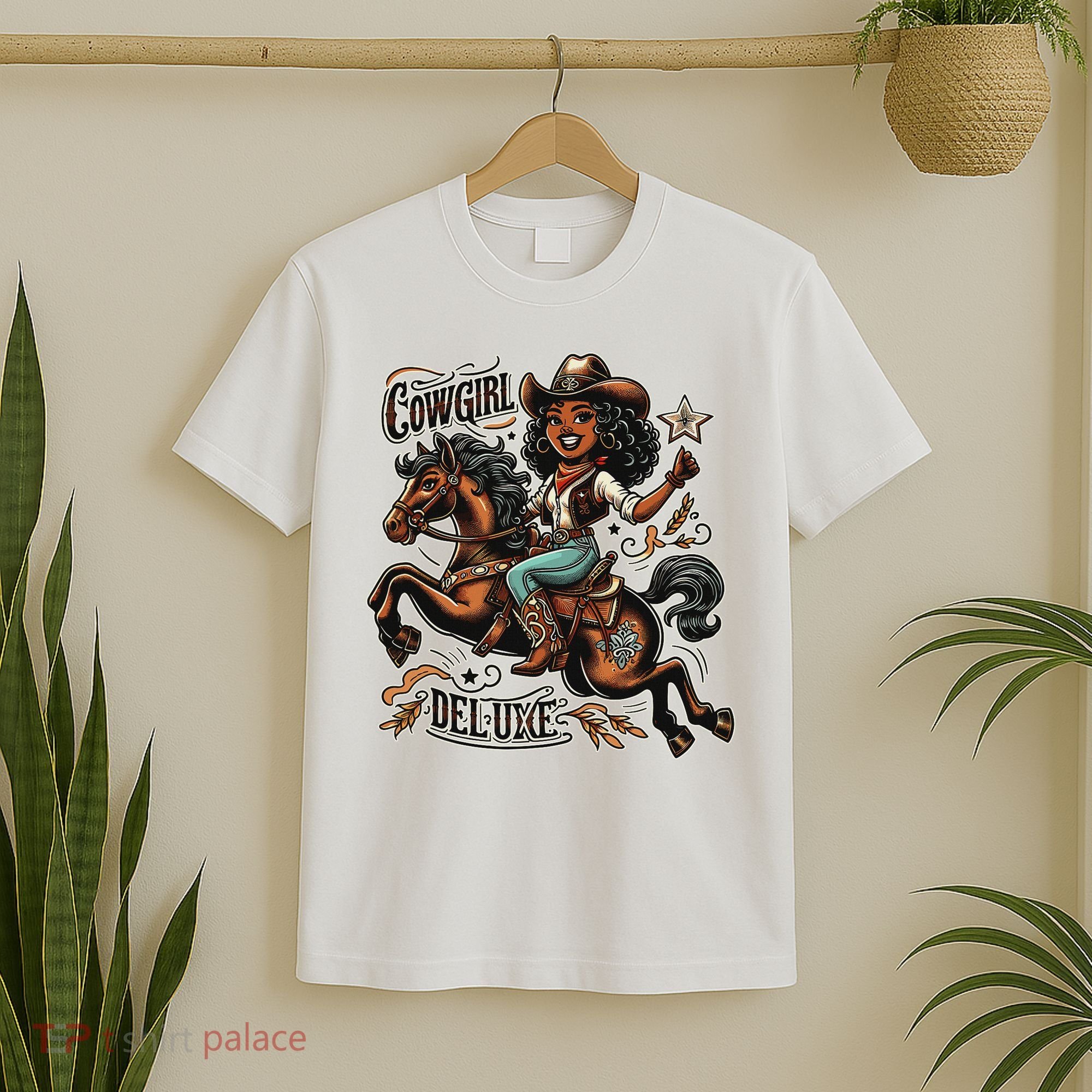 Cowgirl Deluxe, Black Cowgirl, Women, And Ns T-Shirt