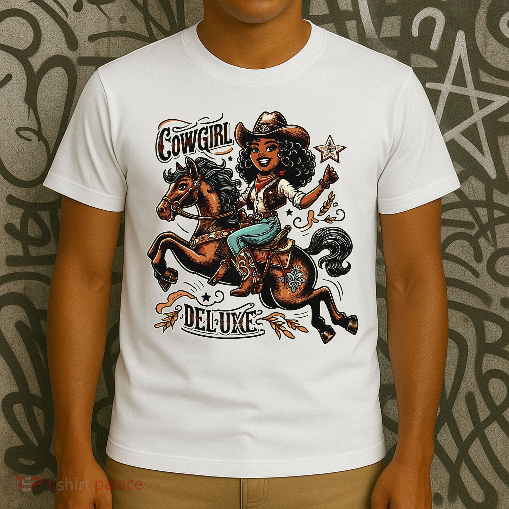 Cowgirl Deluxe, Black Cowgirl, Women, And Ns T-Shirt