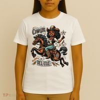 Cowgirl Deluxe, Black Cowgirl, Women, And Ns T-Shirt thumb 4