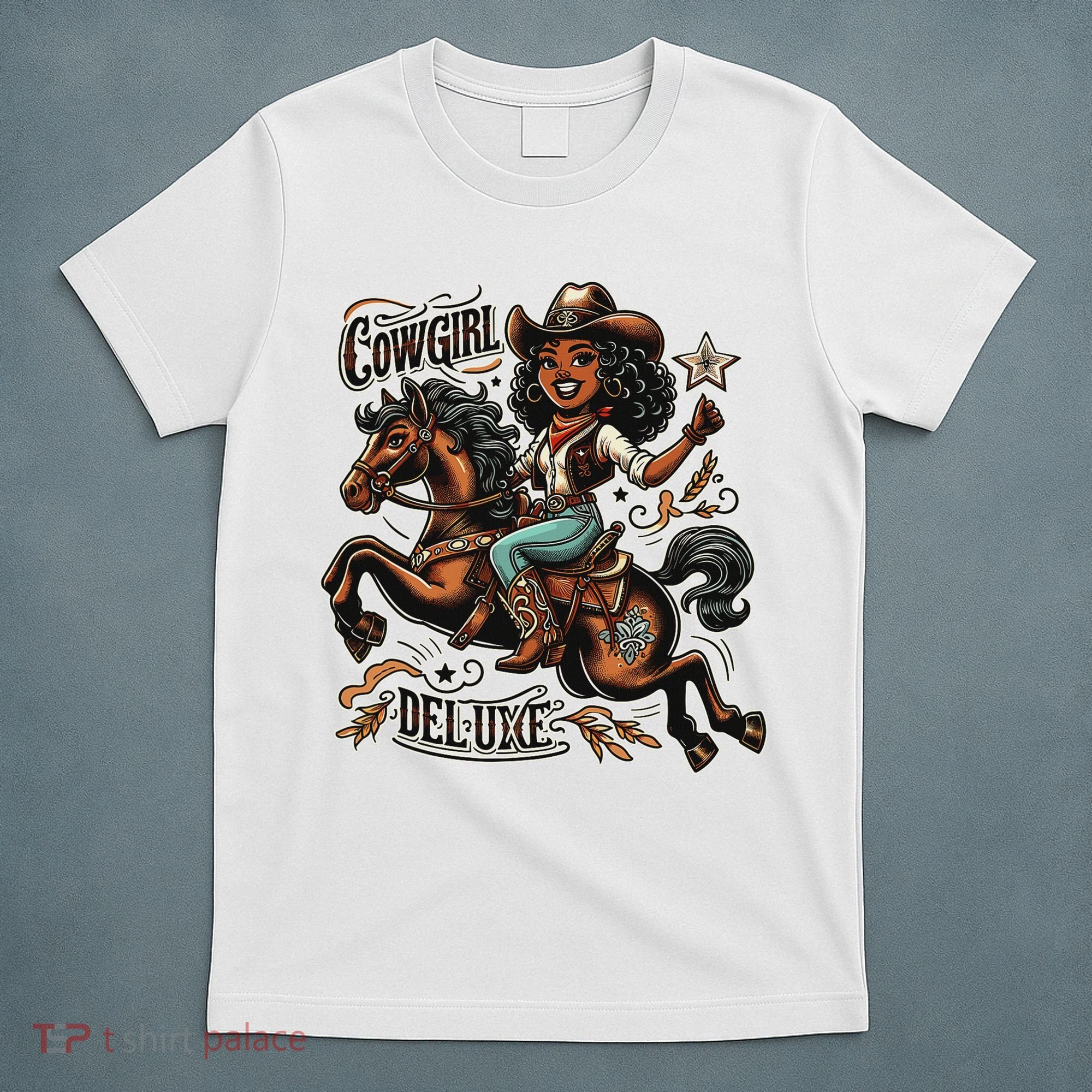 Cowgirl Deluxe, Black Cowgirl, Women, And Ns T-Shirt