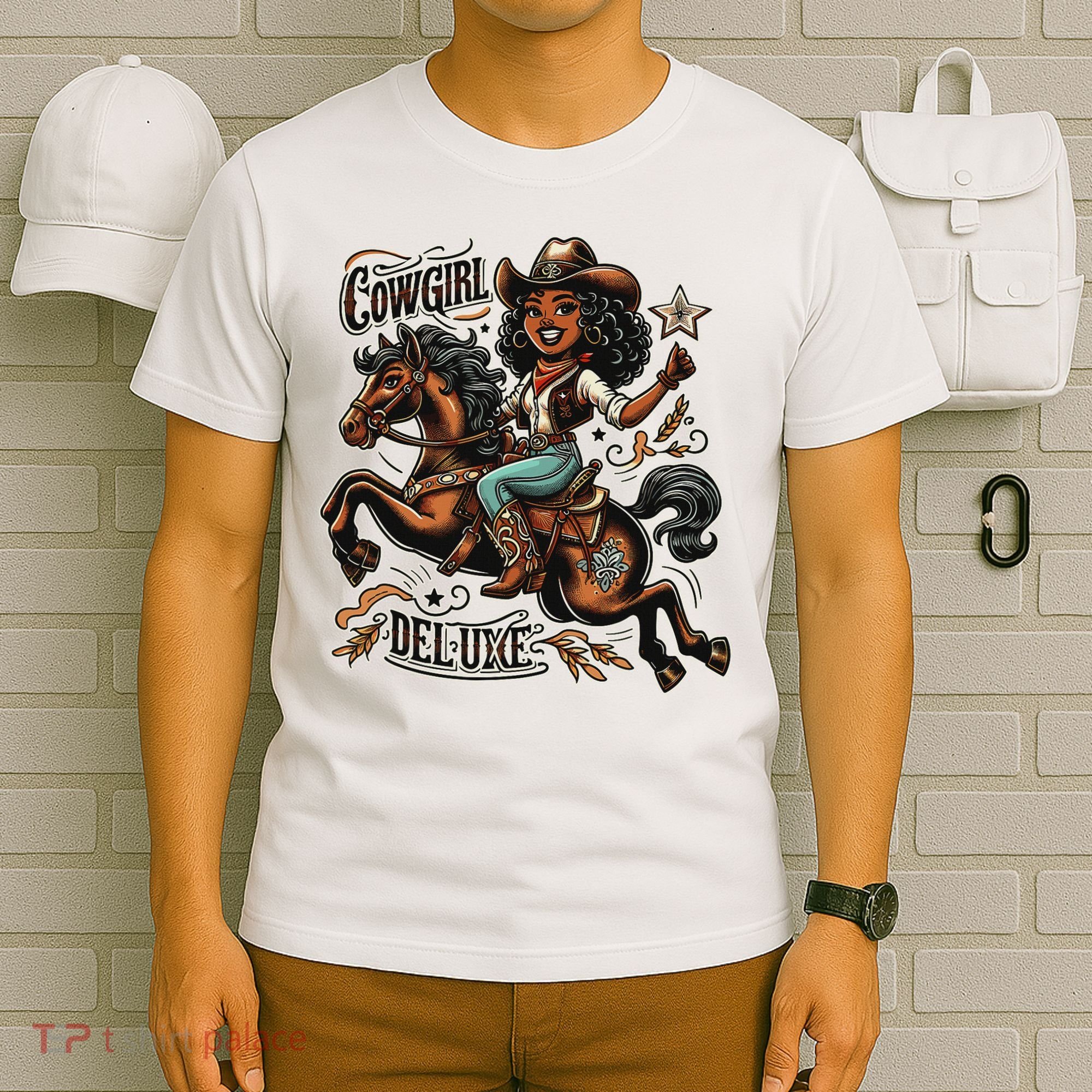 Cowgirl Deluxe, Black Cowgirl, Women, And Ns T-Shirt