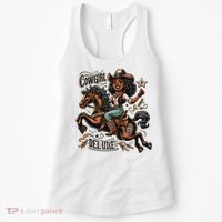 Cowgirl Deluxe, Black Cowgirl, Women, And Ns Women's Tank Top thumb 0