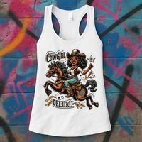 Cowgirl Deluxe, Black Cowgirl, Women, And Ns Women's Tank Top thumb 3
