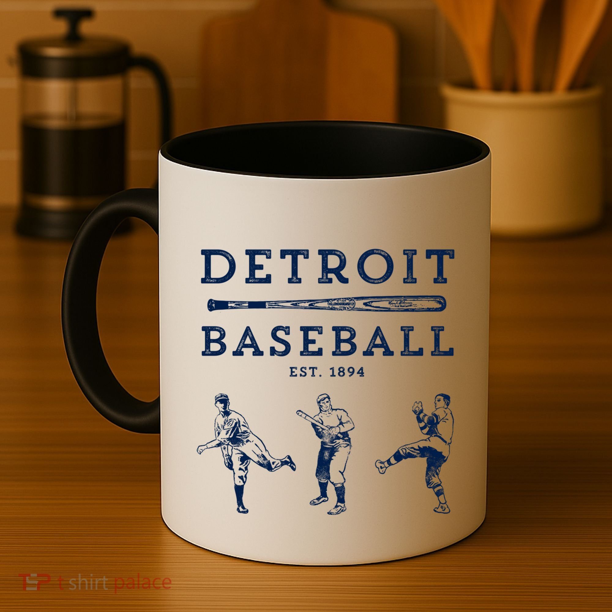Classic Detroit Baseball Fan Retro Funny Gift Coffee Mug
