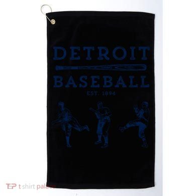 Classic Detroit Baseball Fan Retro Funny Gift Golf Towel