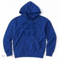 Classic Detroit Baseball Fan Retro Funny Gift Hoodie thumb 0
