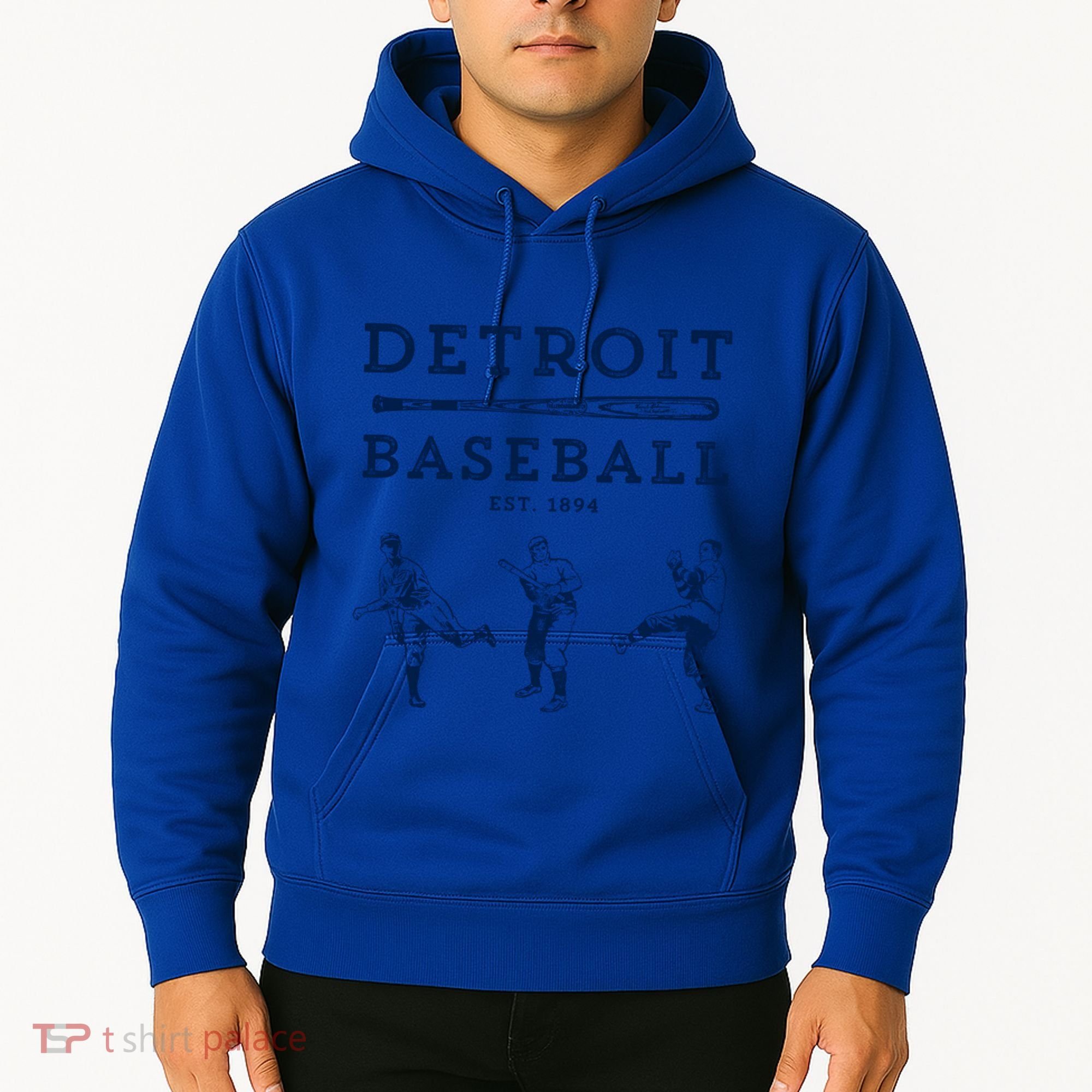 Classic Detroit Baseball Fan Retro Funny Gift Hoodie