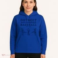 Classic Detroit Baseball Fan Retro Funny Gift Hoodie thumb 5