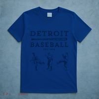 Classic Detroit Baseball Fan Retro Funny Gift T-Shirt thumb 5