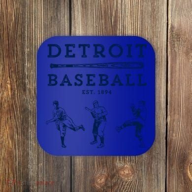 Classic Detroit Baseball Fan Retro Funny Gift Coaster
